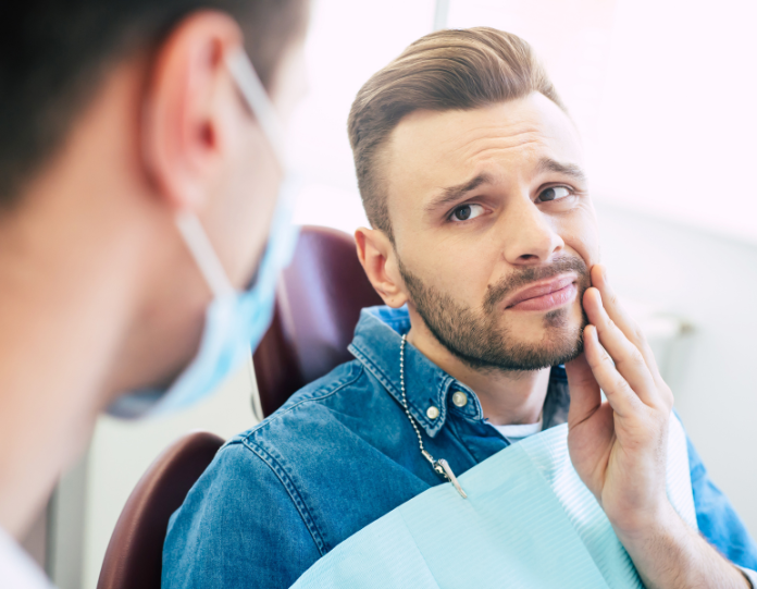 dental patient in need of a root canal treatment